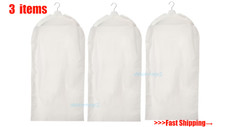  3 RENSHACKA CLOTHES COVERS, SEMI-TRANSPARENT WHITE, FIT HANGERS,TRAVEL,STORAGE