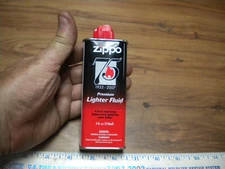 Vintage 75th ann. 1932-2007 Zippo Lighter Fluid Tin 4 1/2 Ounces, unopened