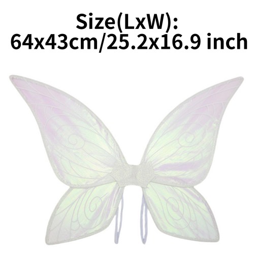 Unisex Wings Party Fairy XMAS Elf Pattern Foldable Accessory Filmy Vivid Strap - Picture 28 of 29