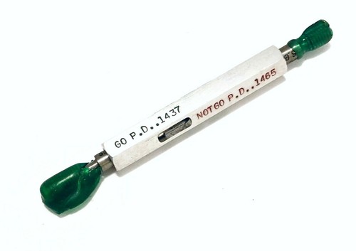 THREAD PLUG GAGE 8-32 UNC-3B GO NOGO PD .1437 / .1465 Inspct SOUTHERN GAGE (New) - Picture 2 of 4