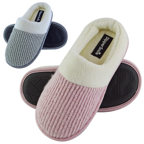 Slipper Snob Ladies Slip On Style Open Back Soft Faux Fur Mule Slippers |  eBay