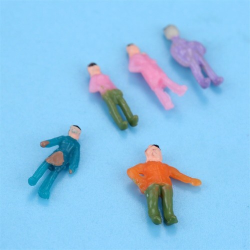 100Pcs Train Railway Landscape Diorama 1:300 Model Multicolor People 0.28" Decor - Picture 7 of 12