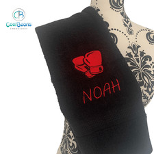 BOXING SPORTS TOWEL - PERSONALISED - FLANNEL / HAND TOWEL / BATH TOWEL