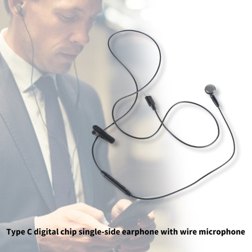 USB Type C Earbphone Single Side Earphone USB C Earbud Single Earbuds with - Picture 3 of 8