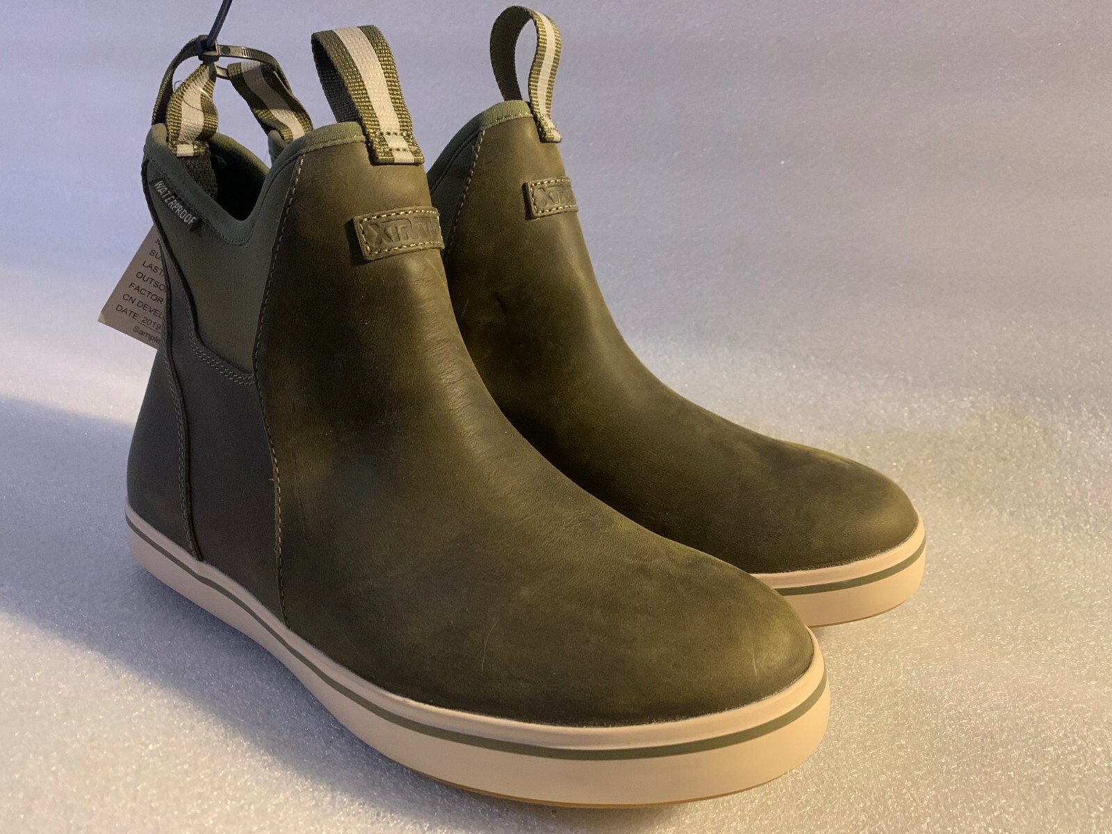 leather ankle deck boot