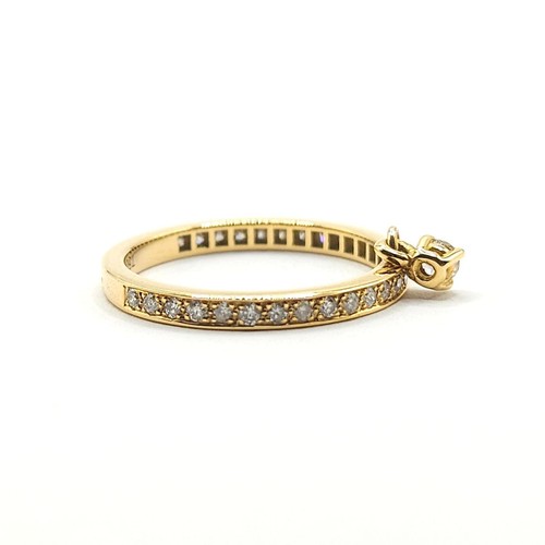 Alliance or jaune 18 carats sertie de diamants naturels, T53, Poids : 2.4 g - Picture 5 of 5