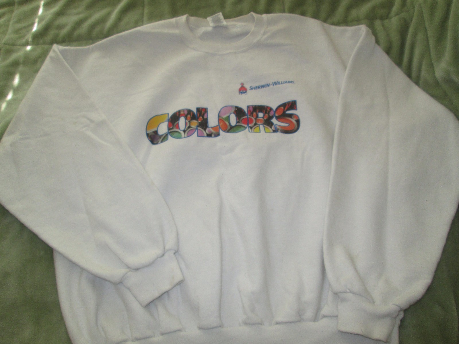 SWEATER COLORS SHERMAN WILLIAMS PAINT T SHIRT WHITE SIZE XL X-LARGE SWEATER COLORS SHERMAN WILLIAMS PAINT T SHIRT WHITE SIZE XL X-LARGE