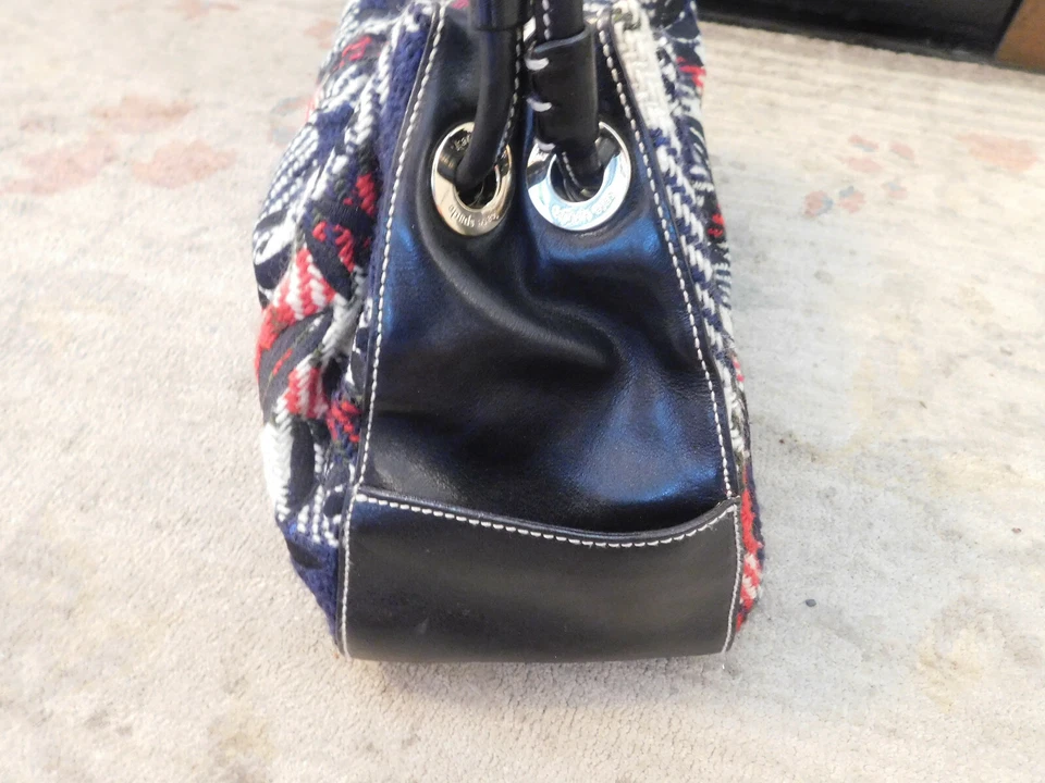 Bolso de Hombro Kate Spade LANA A CUADROS Grande HOBO TOTE NEGRO ROJO Bordado PÁJAROS Foto 3 de 4