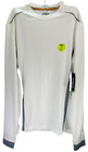 Prince Men's Interlock Dri-Control Long Sleeve Tennis Shirt- White/Silver, XL