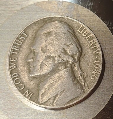 1946年 Jefferson nickel error 1946 Jefferson Nickel Error Silver NO MINT MARK RARE | eBay