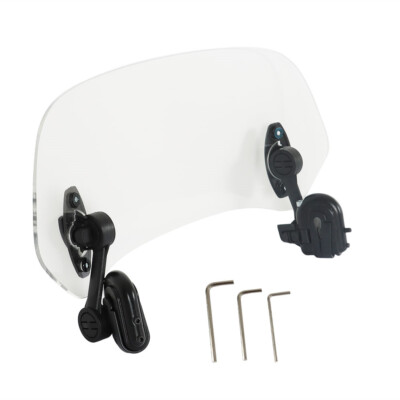 Motorcycle Adjustable Clip-on Windscreen Extender Windshield Extension ...