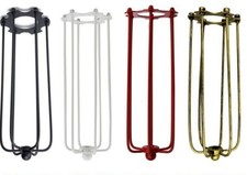 Long Tube Hanging Ceiling Pendant Lights Metal Cage