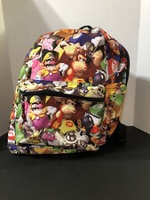 Mochila Super Mario Bros Mario Kart Yoshi, Luigi 16"