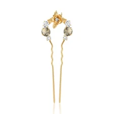 Kristin Perry Floral Crystal Hair Sticks Made with Swarovski crystals