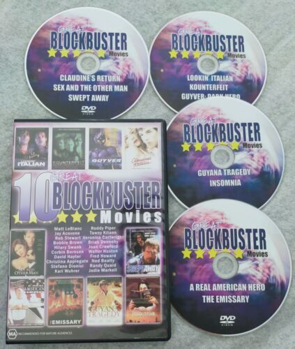 10 Great Blockbuster Movies - DVD, Region 4- 4 Disc-set - Picture 1 of 3