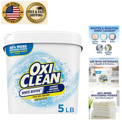#ad 5 lb White Revive Laundry Boosting Powder Non Toxic Stain Remover amp; Whitener $23.09