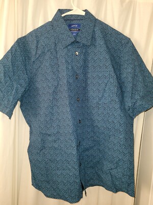 Apt 9 Mens Button Down Shirt 4XB smart temp blue Heiq