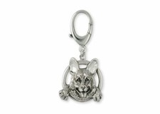 German Shepherd Zipper Pull Jewelry Sterling Silver Handmade Dog Zipper Pull GS2