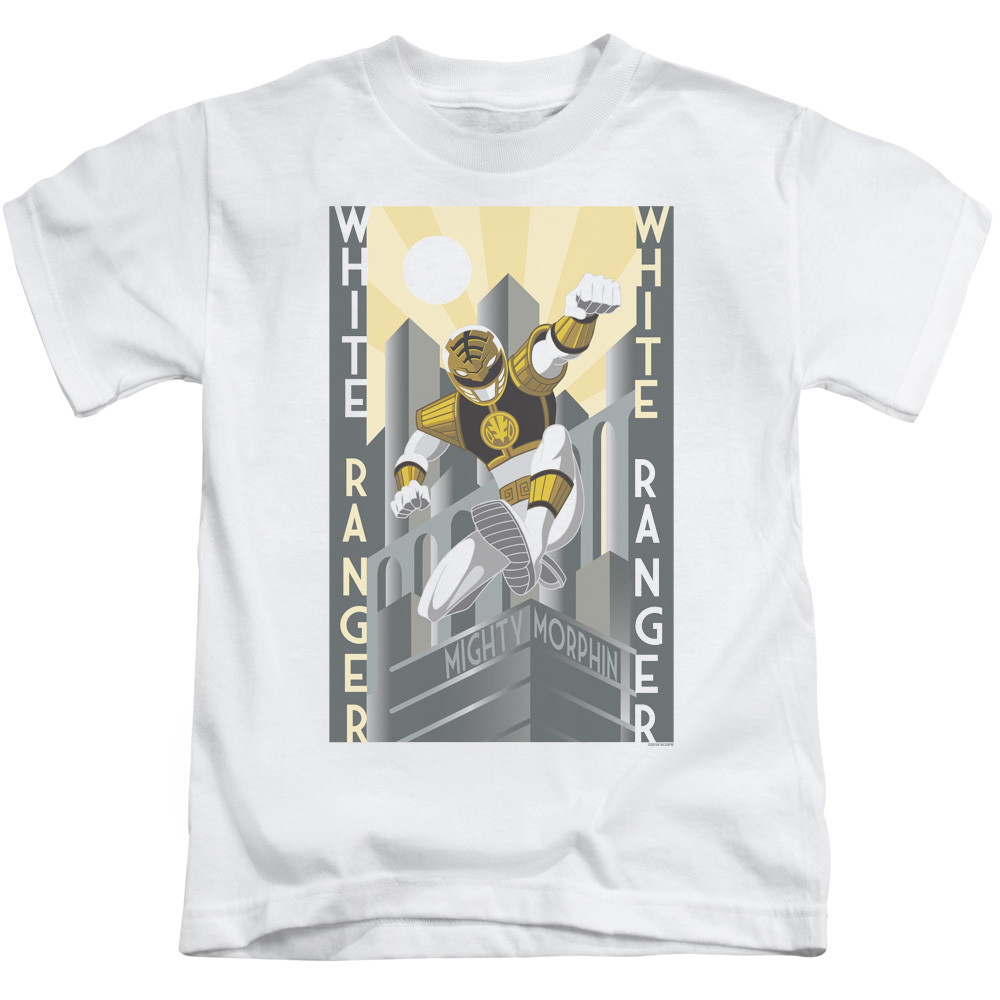 Graphic Tee Power Ranger T Shirts For Toddlers POWER RANGERS WHITE