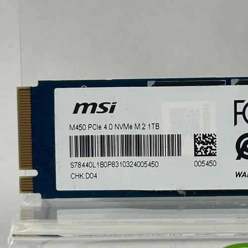 MSi 2280mm m450 1TB 1TB PCIe Gen4 NVMe M.2 SSD M450 - Photo 3/3