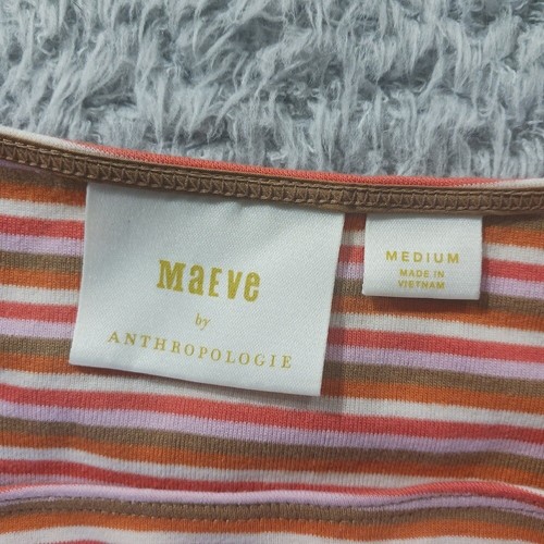 Camicetta Peplum Maeve Anthropologie a righe con volant manica M tecnica mista ufficio - Foto 4 di 11