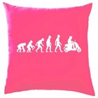 Evolution Of Man Moped - Cushion - Motorbike Scooter Rider Bike Bikes