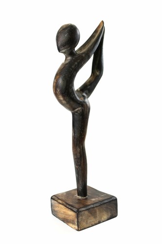 Wood Abstract Ballet Dancer Sculpture Statue Decor Figurine Handmade Ballerina B - Picture 4 of 5