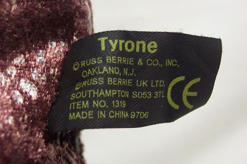 RUSS Zonies TYRONE THE TRICERATOPS DINOSAUR 7" Bean Bag Stuffed Animal Toy NEW - Picture 4 of 6