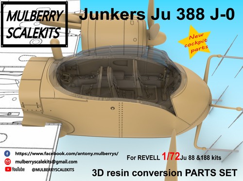 1/72 JUNKERS JU 388 J-0 NACHTJÄGER RESIN CONVERSION SET MULBERRY SCALE KITS - Imagen 6 de 17