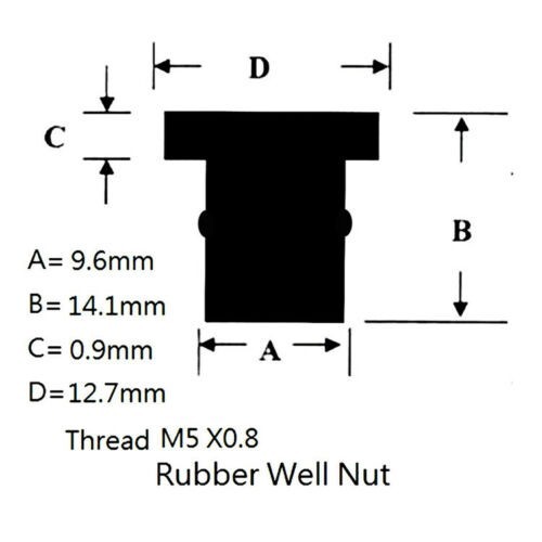 Accessories Well Nut Windshield Fairing 12x14mm Set Replacement Motorcycle - Picture 5 of 6