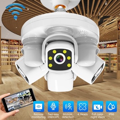 4Lente Camaras De Seguridad Wifi 1080P Exterior Vision Nocturna Video 10XZoom US