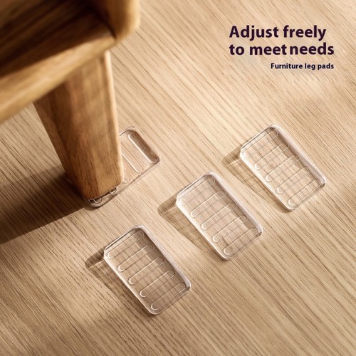 4/8Pcs Leveling Shims Furniture Wedge Clear Table Stabilizers Adjustable Block - Picture 4 of 10