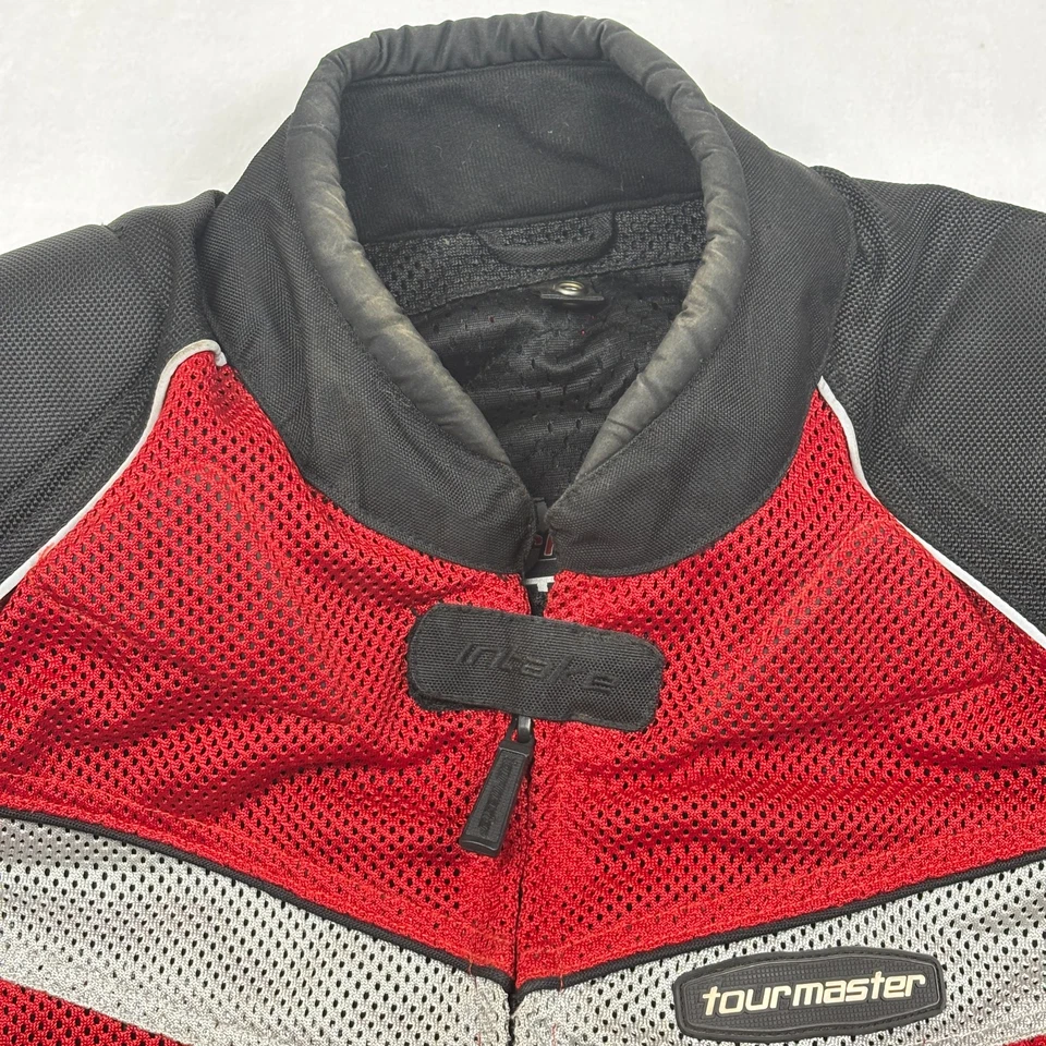 Tourmaster Intake Series 2 Mesh Motorcycle Jacket Mens L 44 Red Padding Armor - Image 2 of 4