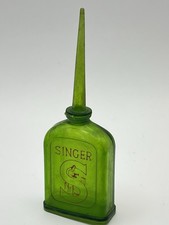 Vintage Singer Nähmaschinen Ölkännchen – Grüner Kunststoff – Sammlerstück Retro