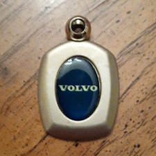 Volvo Palm Beach Silver Keychain Key Fob Blue Oval Volvo Logo Vintage