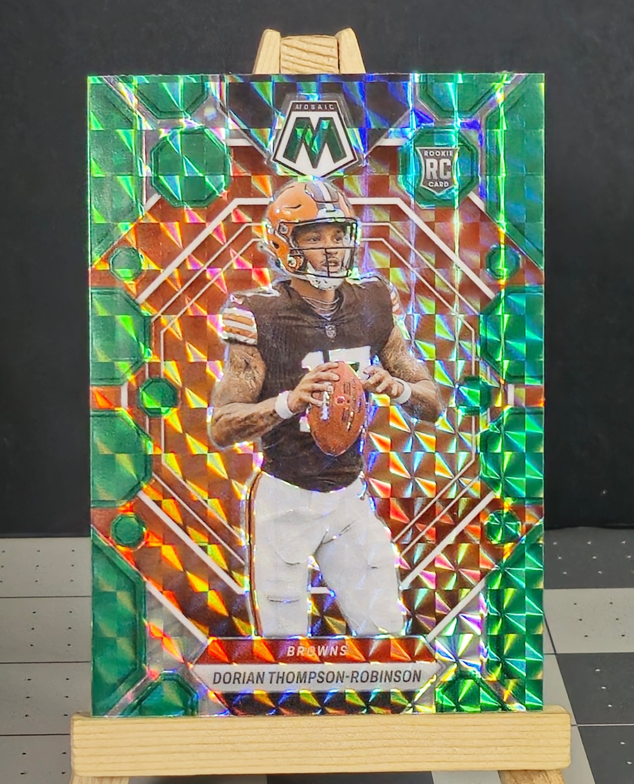 2023 Mosaic #316 Dorian Thompson-Robinson RC GREEN MOSAIC PRIZM Browns Rookie