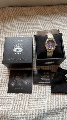 Timex x Jacquie Aiche Watch – Brand New (Gold w/ Purple Jade  display picture 1