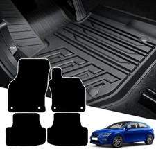 MatTrax - Car Mats for Seat Leon 2013-2020 With Clips ? Tailored Car Mats Set