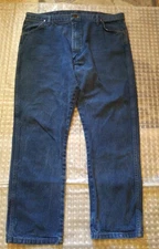 Wrangler Size 42X30 (29) Mens Black Jeans 100% Cotton 30" Long 2