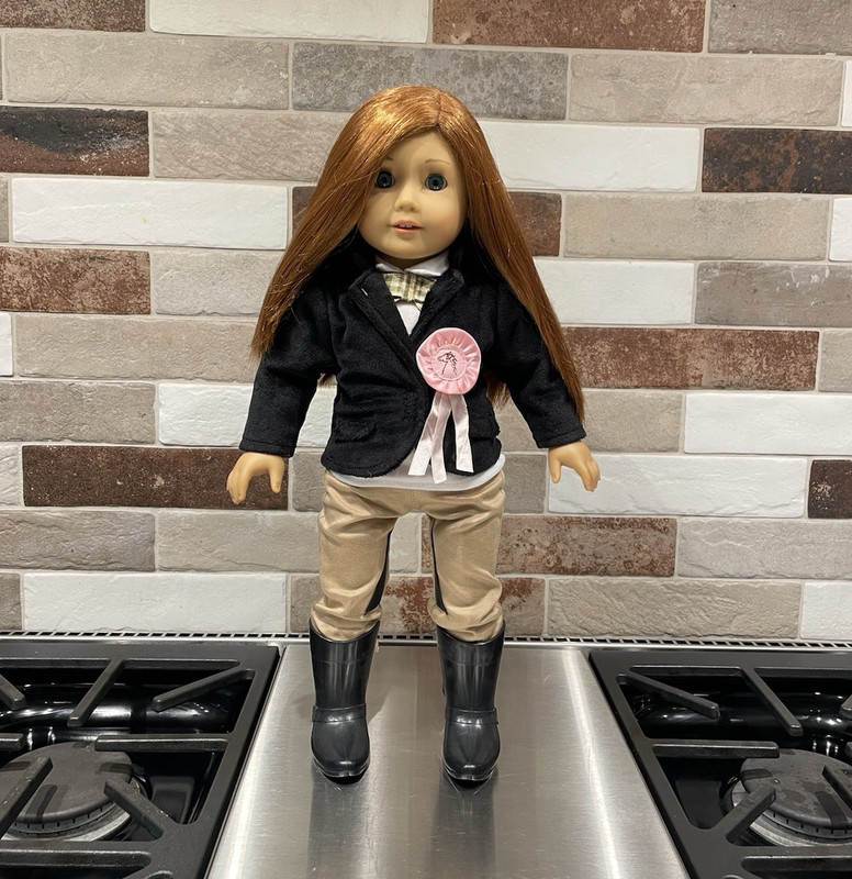 Customized 2014 American Girl in horseback riding outfit