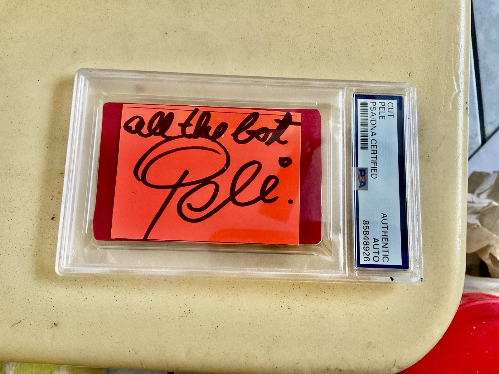 pele wutographed martercaed ndex "x3" psa#85848926