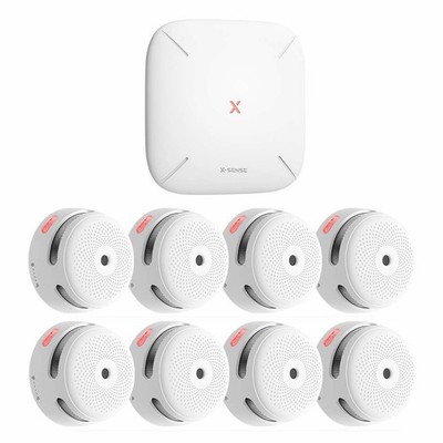 X-Sense FS61 RF-Rauchmelder-Set mit Basis SBS50 & 8x XS01-M Rauchmelder