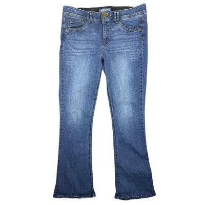 Democracy Ab solution Women 14 Medium Wash Blue Bootcut Stretch Jeans G2-13