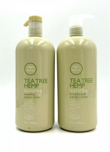 Paul Mitchell Tea Tree Hemp Restoring Shampoo & Conditioner Liter Duo - Picture 1 of 1