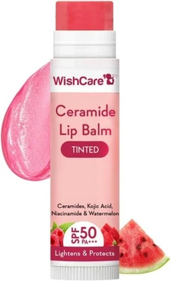 BRANDED WishCare Tinted Ceramide Lip Balm with SPF50 PA+++ - Kojic Acid & Niacinamide -