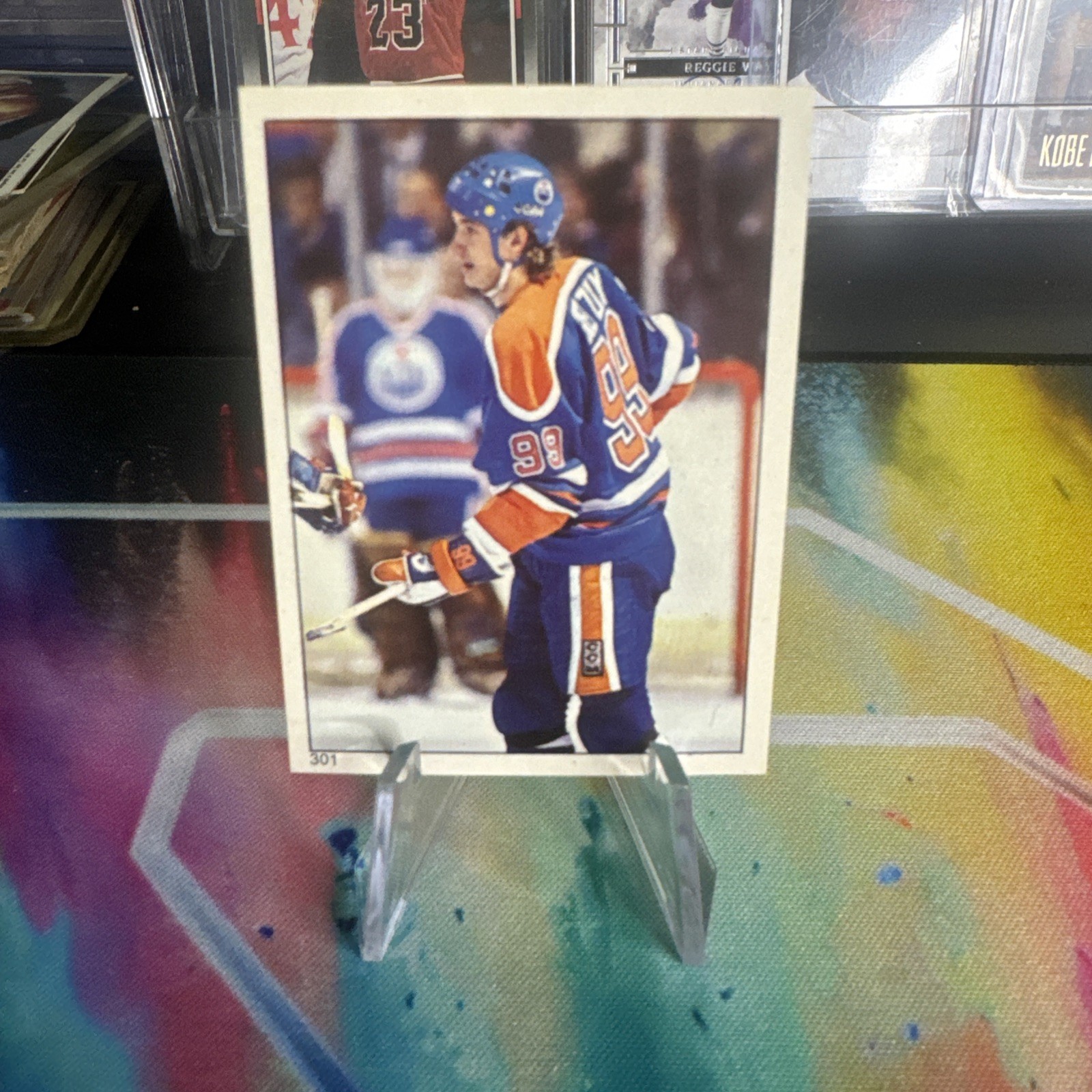 Wayne Gretzky #301 Hockey Cards 1983 Topps Stickers trading card — raw and PSA graded price guide