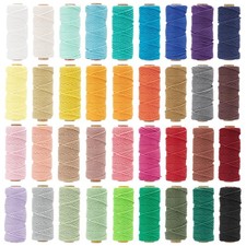 Macrame Cord 3mm x 1188 Yards 36 Colors Cotton Twisted Craft Rope Natural Strand