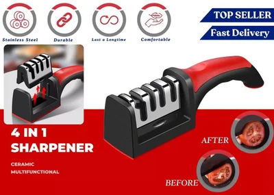 4 StageS Knife Sharpening Kitchen Blade Tool Sharp Professional Knife Sharpener