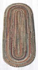 Earth Rugs C-999 Random Oval Braided Rug 2 Feet X 6 Feet