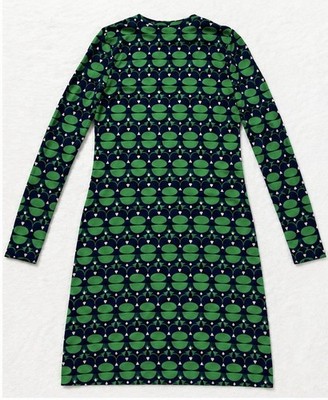mad men green dress Banana Republic Collection “Peggy” Navy Mod Print – Size 14 mothersday